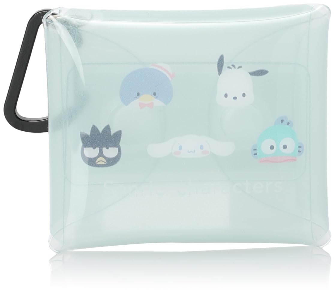 Sanrio Earphone Pouch for AirPods and Accessories Clear Mini Size Face Blue- Japan Figure Store - #1 Bring To You The Best Japanese Goods