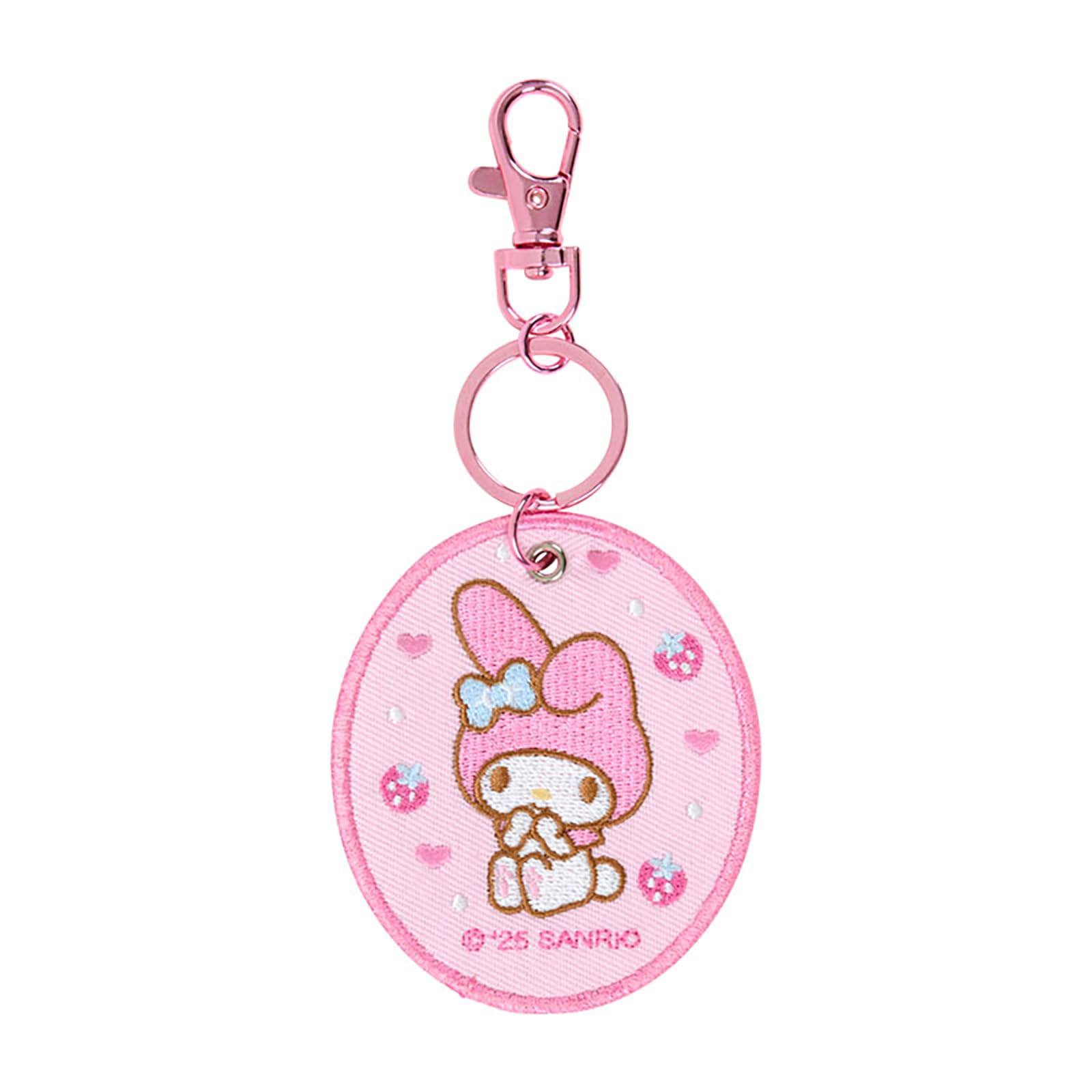 Sanrio My Melody Embroidered Patch Keychain Polyester Steel 1st Edition