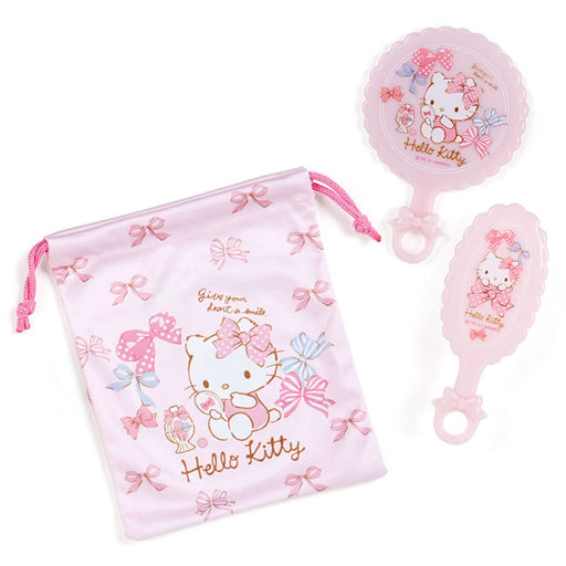 Sanrio Hello Kitty Mirror and Brush Set 870111 Cosmetic Accessories- Japan Figure Store - #1 Bring To You The Best Japanese Goods