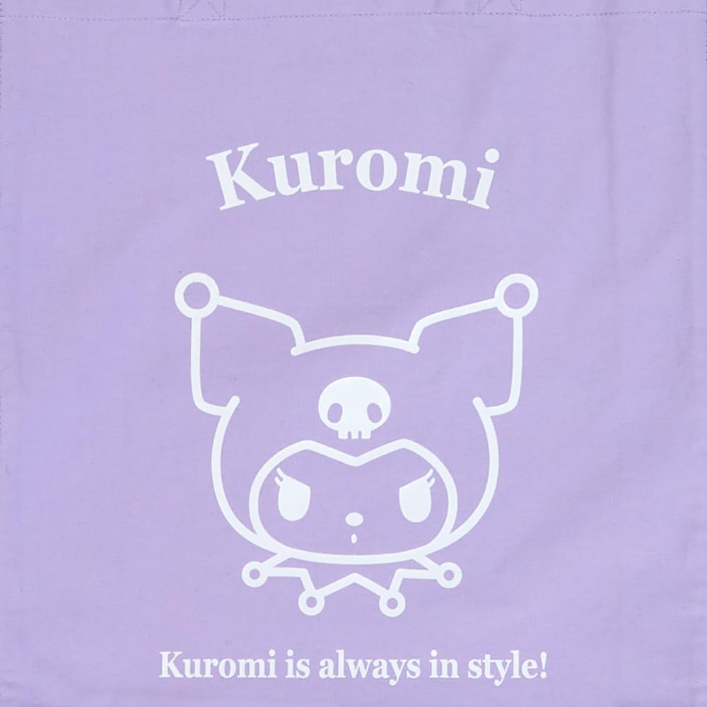Sanrio Kuromi Cotton Tote Bag Handbag 40x36x10cm Character Pattern- Japan Figure Store - #1 Bring To You The Best Japanese Goods