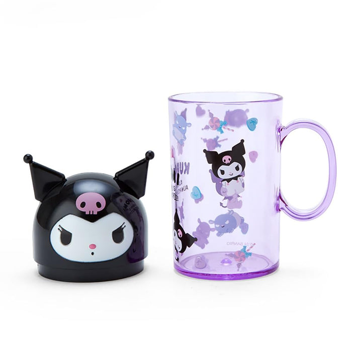 Sanrio Kuromi Toothbrush & Cup Set - 12x7x5 cm Character Design- Japan Figure Store - #1 Bring To You The Best Japanese Goods