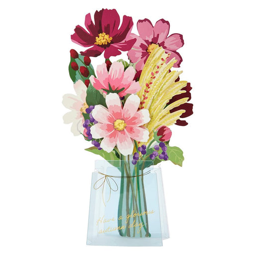 Sanrio Autumn Cosmos Vase Greeting Card - Beautiful Floral Design- Japan Figure Store - #1 Bring To You The Best Japanese Goods