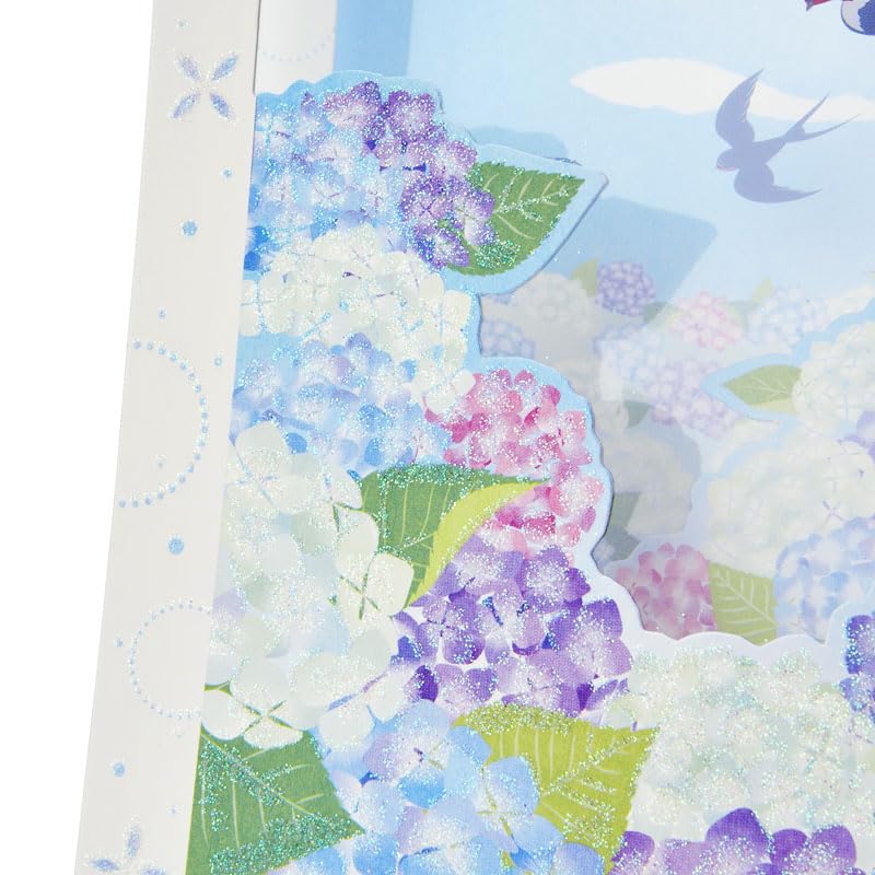 Sanrio Early Summer Swallow Hydrangea Message Greeting Card - Intl Shipping- Japan Figure Store - #1 Bring To You The Best Japanese Goods