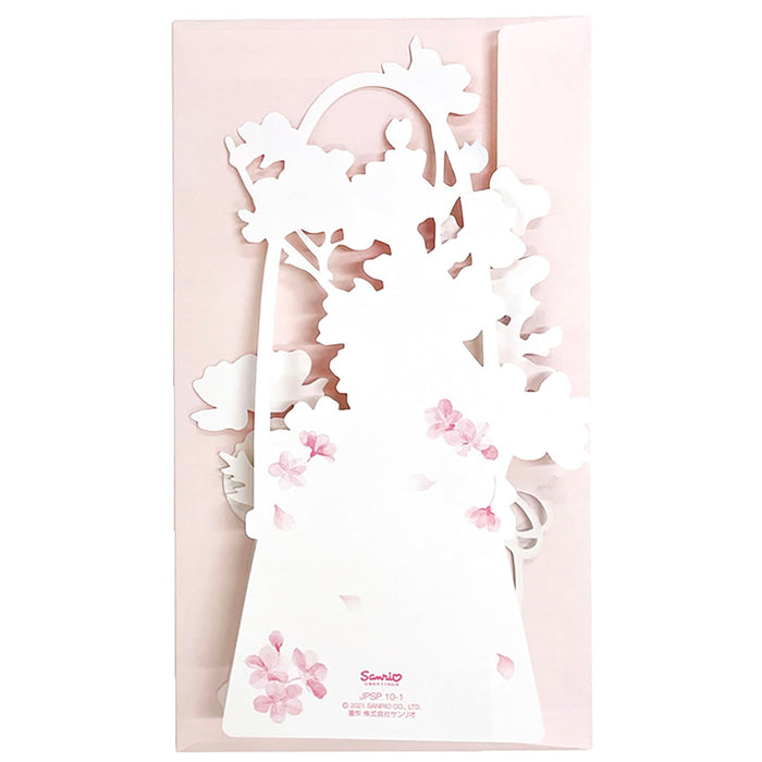 Sanrio Cherry Blossom Basket Spring Greeting Card with Overseas Shipping Availability- Japan Figure Store - #1 Bring To You The Best Japanese Goods
