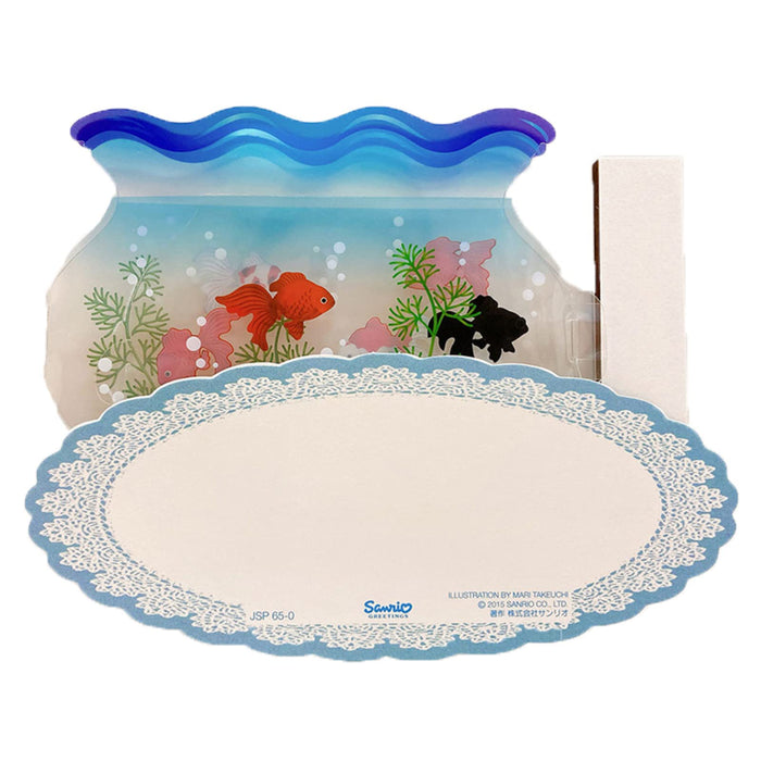 Sanrio Summer Goldfish Bowl Greeting Card with Thermometer | Overseas Shipping- Japan Figure Store - #1 Bring To You The Best Japanese Goods