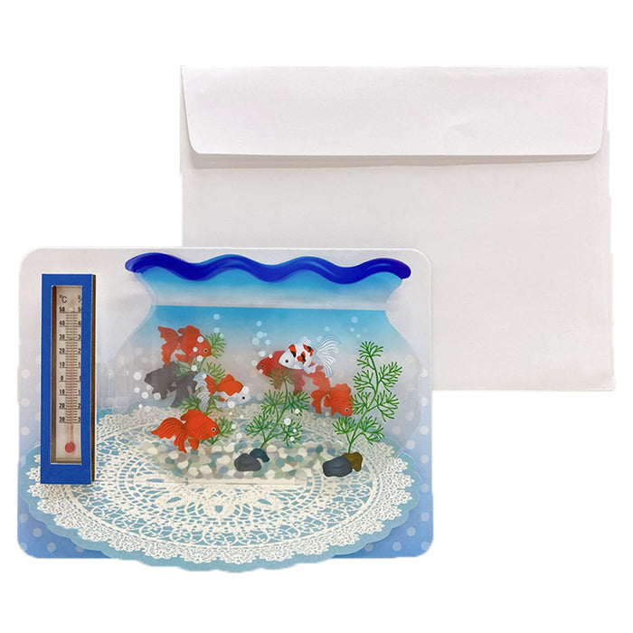 Sanrio Summer Goldfish Bowl Greeting Card with Thermometer | Overseas Shipping- Japan Figure Store - #1 Bring To You The Best Japanese Goods
