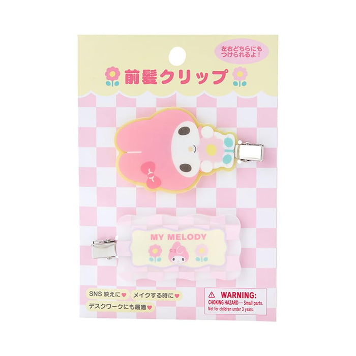 Sanrio My Melody Pastel Checker Hair Clip 5.8 x 7.7 cm- Japan Figure Store - #1 Bring To You The Best Japanese Goods