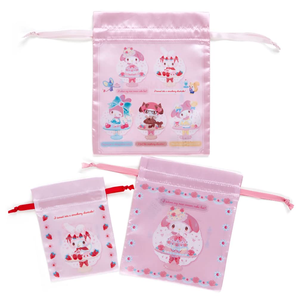 Sanrio My Melody Drawstring Bag Set Sweet Lookbook 428400 Durable Stylish- Japan Figure Store - #1 Bring To You The Best Japanese Goods