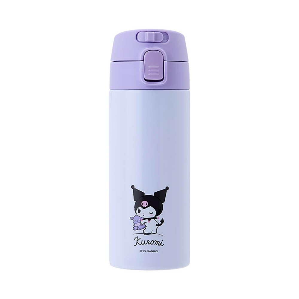 Sanrio Kuromi Stainless Steel Bottle 370Ml One-Touch Design- Japan Figure Store - #1 Bring To You The Best Japanese Goods
