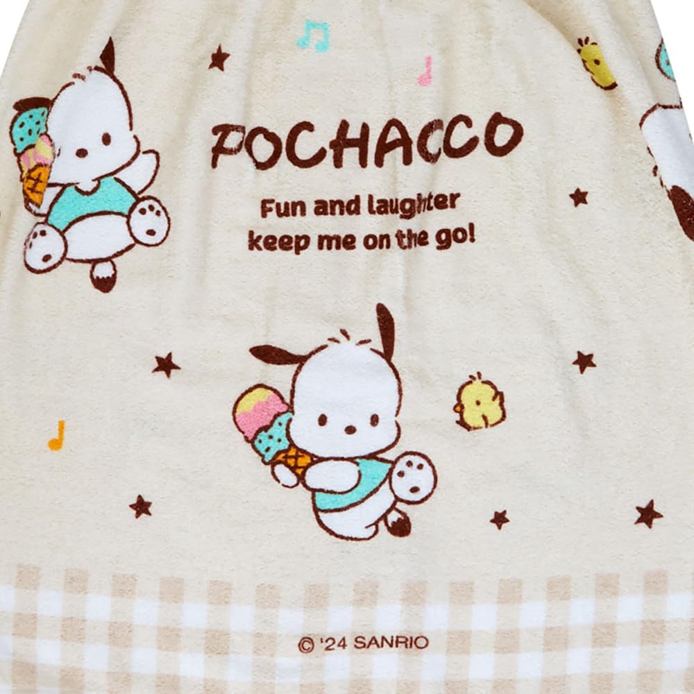 Sanrio Pochacco Wrap Towel 60cm by 110cm - Cute Character Bath Accessory- Japan Figure Store - #1 Bring To You The Best Japanese Goods