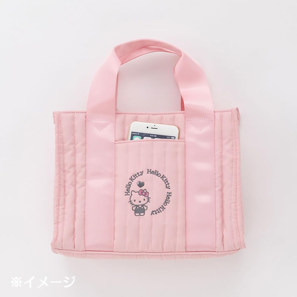 Sanrio Quilted Tote Bag S Kuromi 28.5x10x21 cm- Japan Figure Store - #1 Bring To You The Best Japanese Goods