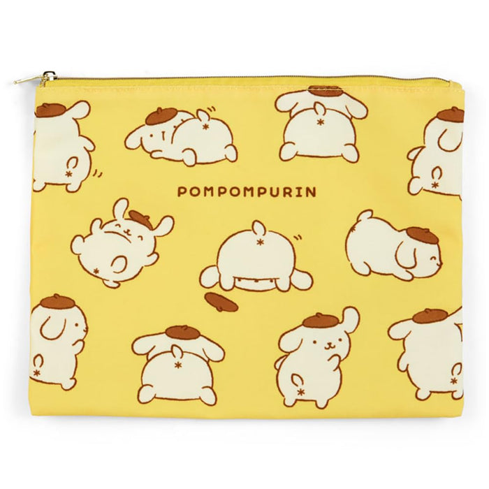 Sanrio 2-Piece Pudding Pompompurin Flat Pouch Set 19x25x0.3cm- Japan Figure Store - #1 Bring To You The Best Japanese Goods