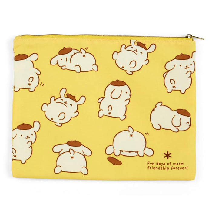 Sanrio 2-Piece Pudding Pompompurin Flat Pouch Set 19x25x0.3cm- Japan Figure Store - #1 Bring To You The Best Japanese Goods
