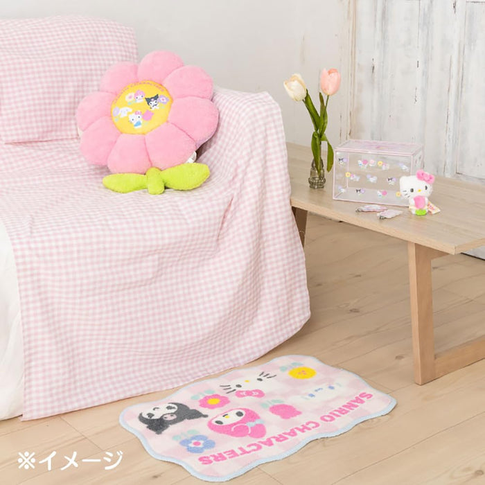 Sanrio Characters Mini Room Mat Pastel Checker 35x55cm- Japan Figure Store - #1 Bring To You The Best Japanese Goods