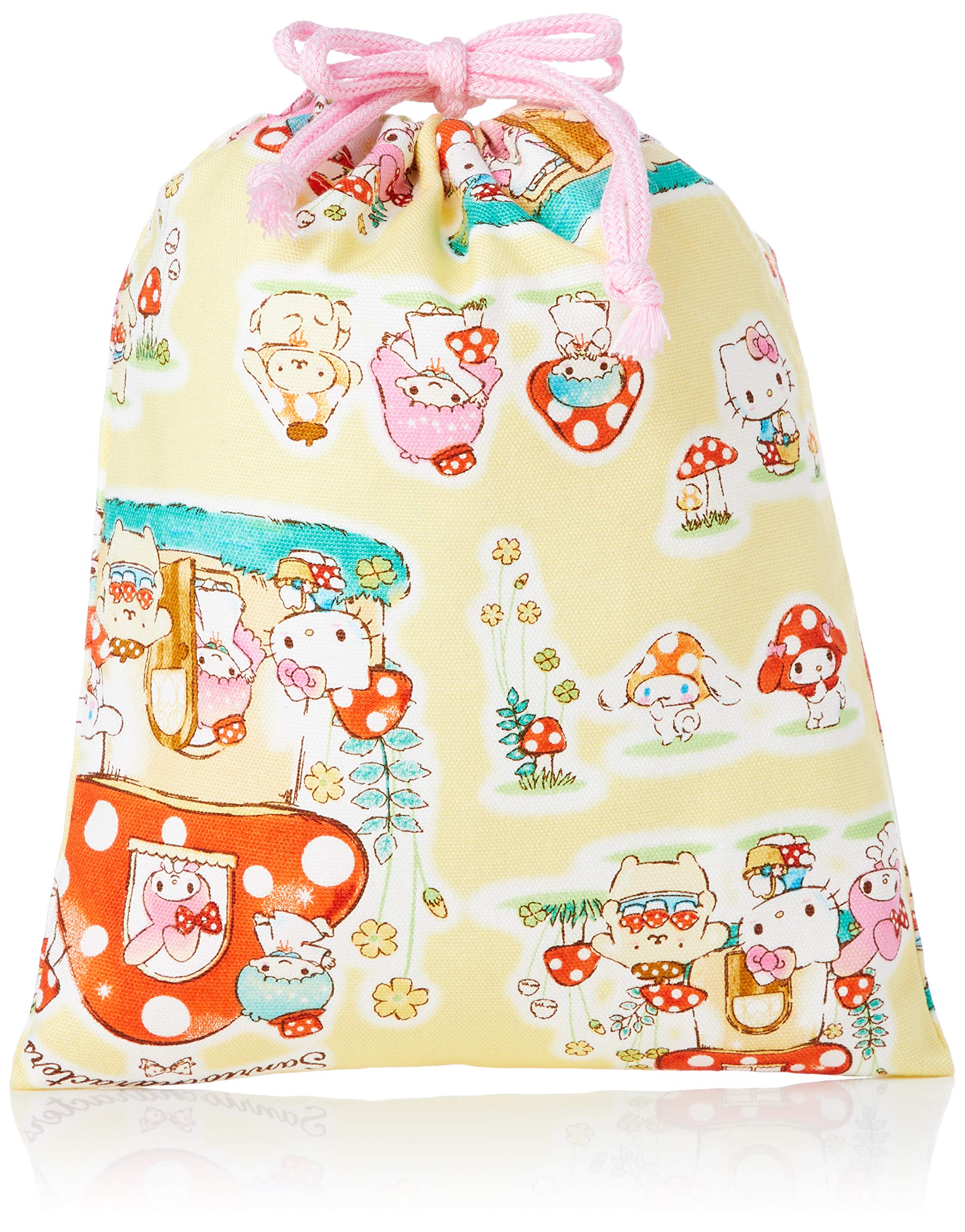 Sanrio Characters Pink Drawstring Bag Small Size- Japan Figure Store - #1 Bring To You The Best Japanese Goods