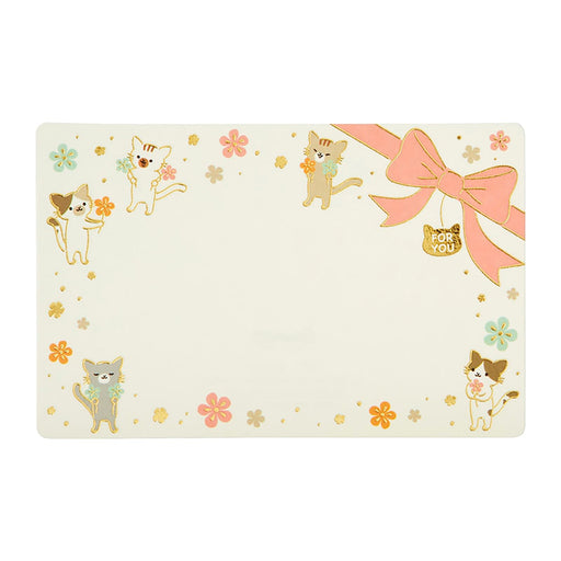 Sanrio Message Card Mini Card Cat Flower Ribbon Greeting Card - Overseas Shipping- Japan Figure Store - #1 Bring To You The Best Japanese Goods