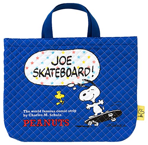 Sanrio Snoopy Quilted Tote Bag Skateboarding Design- Japan Figure Store - #1 Bring To You The Best Japanese Goods
