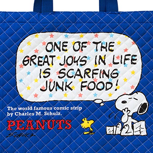 Sanrio Snoopy Quilted Tote Bag Skateboarding Design- Japan Figure Store - #1 Bring To You The Best Japanese Goods