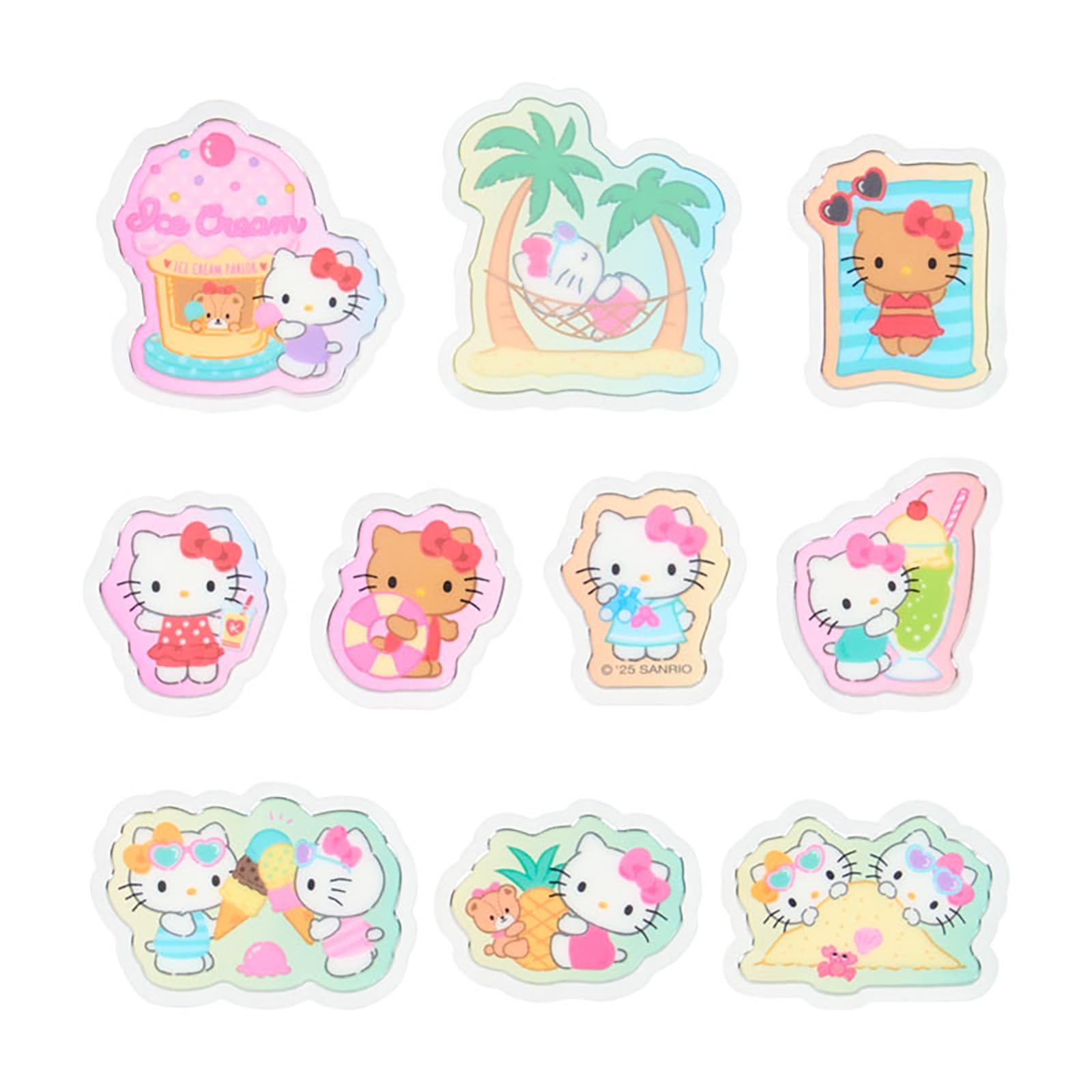 Sanrio Hello Kitty Summer Stickers PVC/CPP Case for Ages 3+- Japan Figure Store - #1 Bring To You The Best Japanese Goods