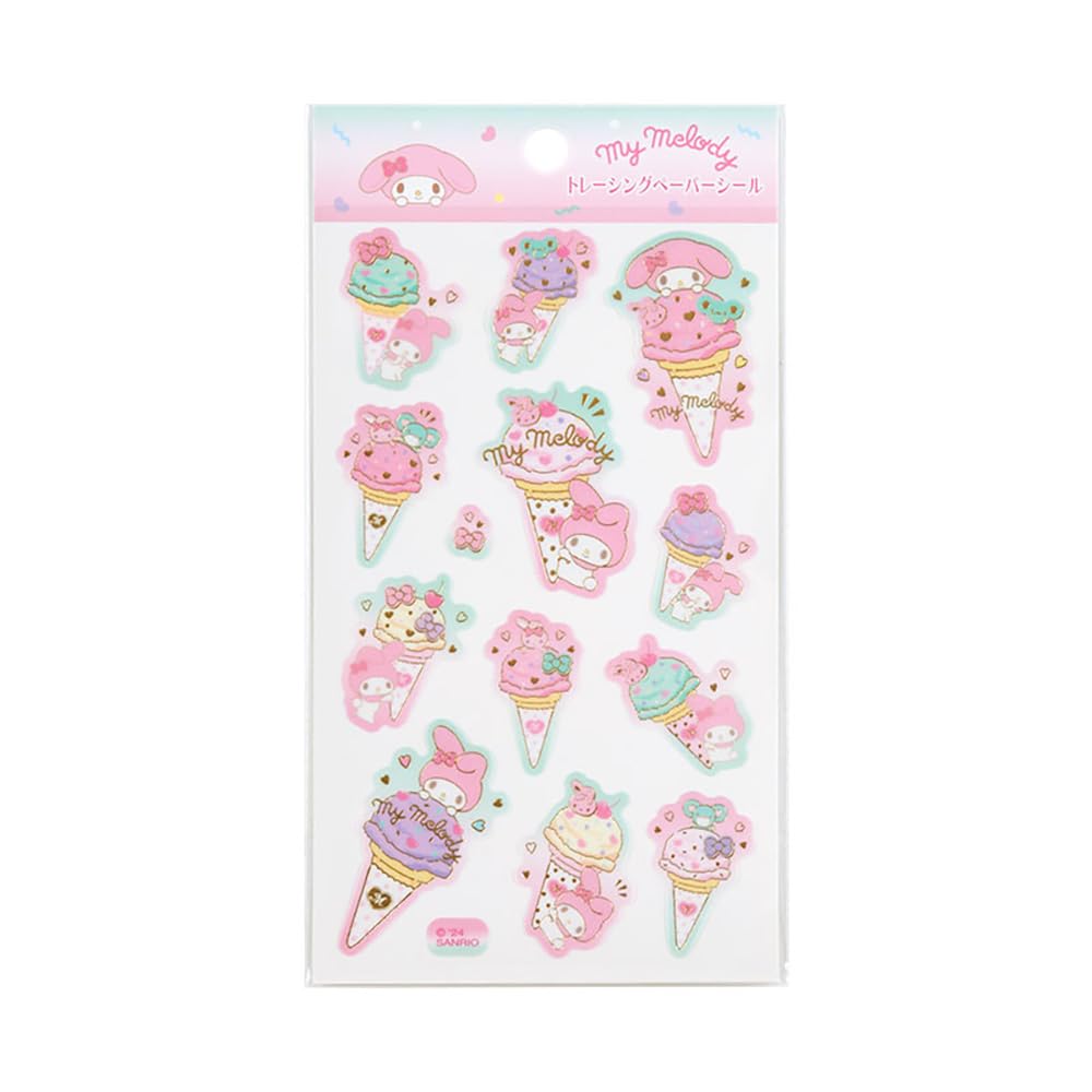 Sanrio My Melody Tracing Paper Stickers Ice Party Set- Japan Figure Store - #1 Bring To You The Best Japanese Goods