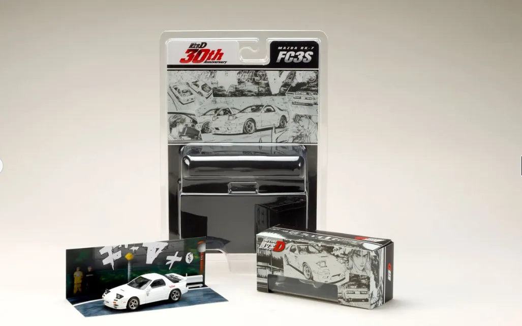 Hobby Japan 1/64 Initial D Mazda RX-7 Diorama Set Ryosuke vs Takumi 30th Anniv