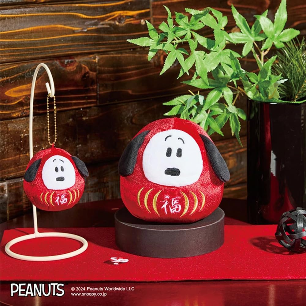 Sekiguchi Daruma Snoopy Plush Toy Small Size 685233 H14xW13xD10.5Cm