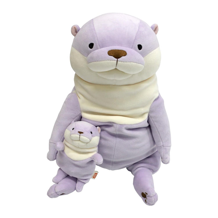 Shinada Global Mochi Series Mini Otter Plush Toy Lavender 7x5x14cm- Japan Figure Store - #1 Bring To You The Best Japanese Goods