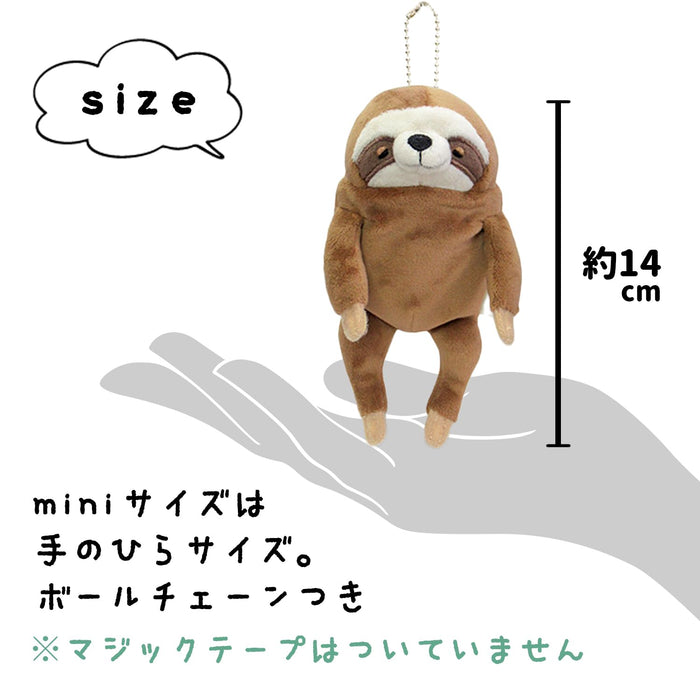 Shinada Global Mini Mochi Series Brown Sloth Stuffed Animal 7x5x14 cm- Japan Figure Store - #1 Bring To You The Best Japanese Goods