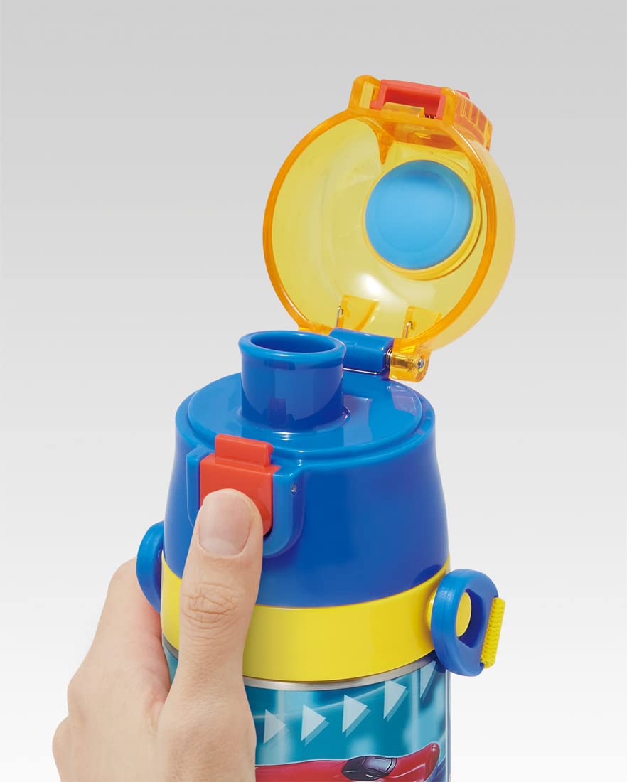 Skater Stainless Steel Water Bottle 430ml - 2-Way Kids Drinkware with Cup Boys' Plarail 22 Skdc4-A- Japan Figure Store - #1 Bring To You The Best Japanese Goods