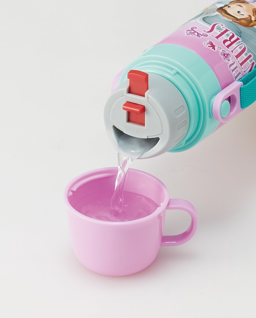 Skater Stainless Steel Water Bottle 600ml with Cup - Sofia Disney Edition- Japan Figure Store - #1 Bring To You The Best Japanese Goods