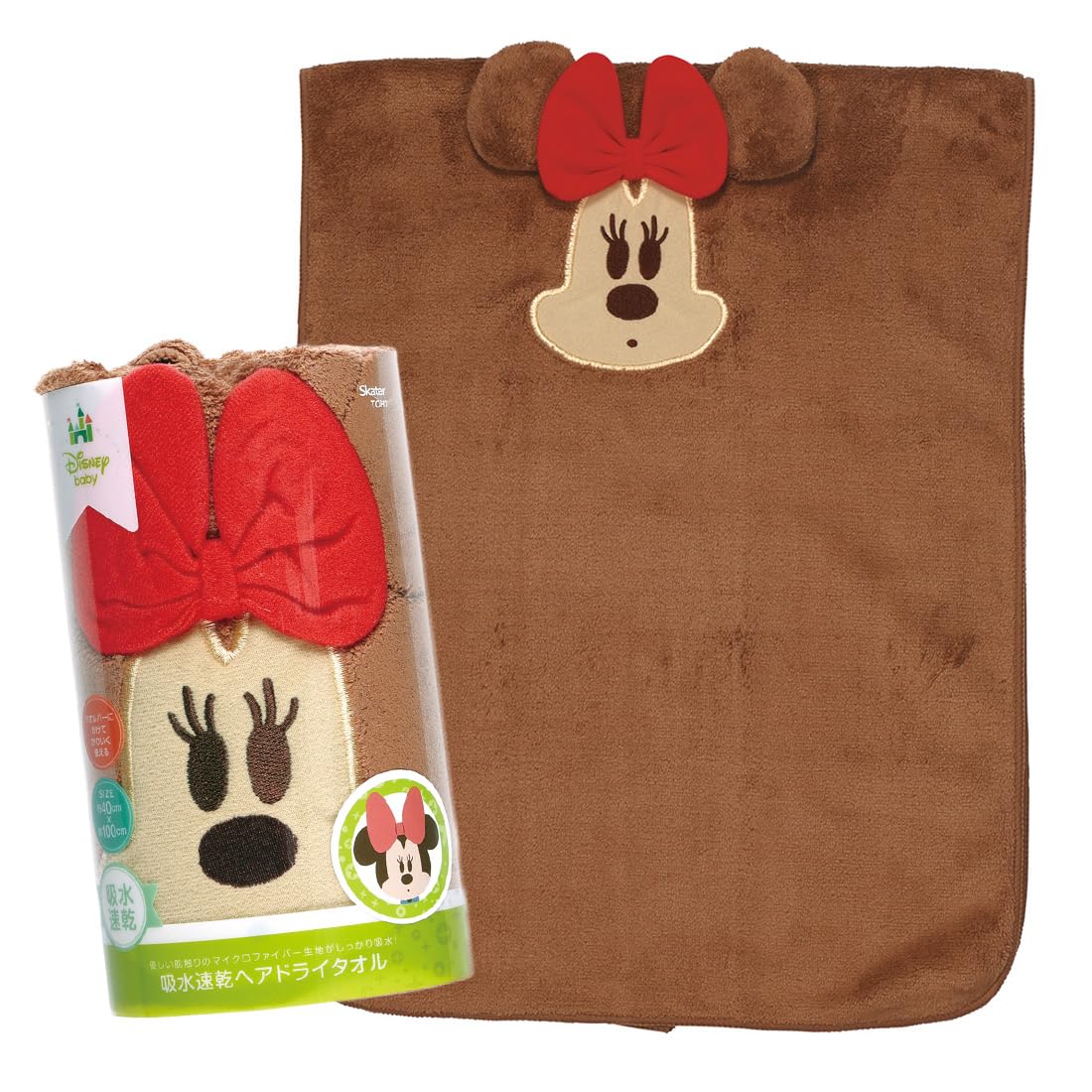 Skater Quick-Drying Absorbent Hair Towel Disney Minnie Mouse 40cm x 100cm- Japan Figure Store - #1 Bring To You The Best Japanese Goods