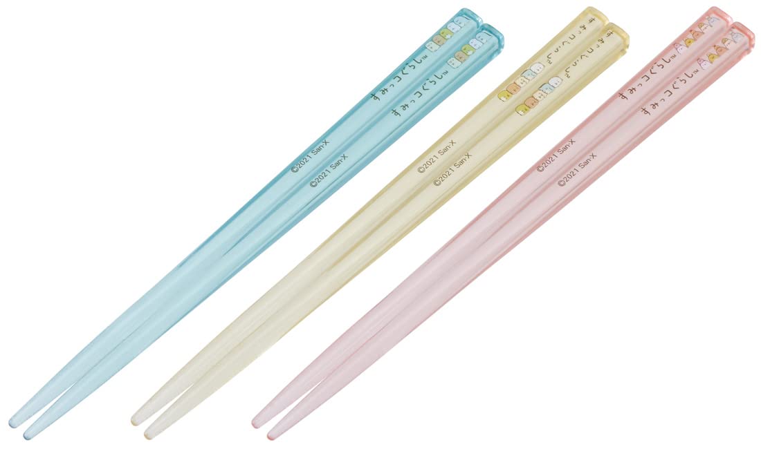 Skater 16.5cm Clear Acrylic Chopsticks - Set of 3 Sumikko Gurashi Made in Japan- Japan Figure Store - #1 Bring To You The Best Japanese Goods