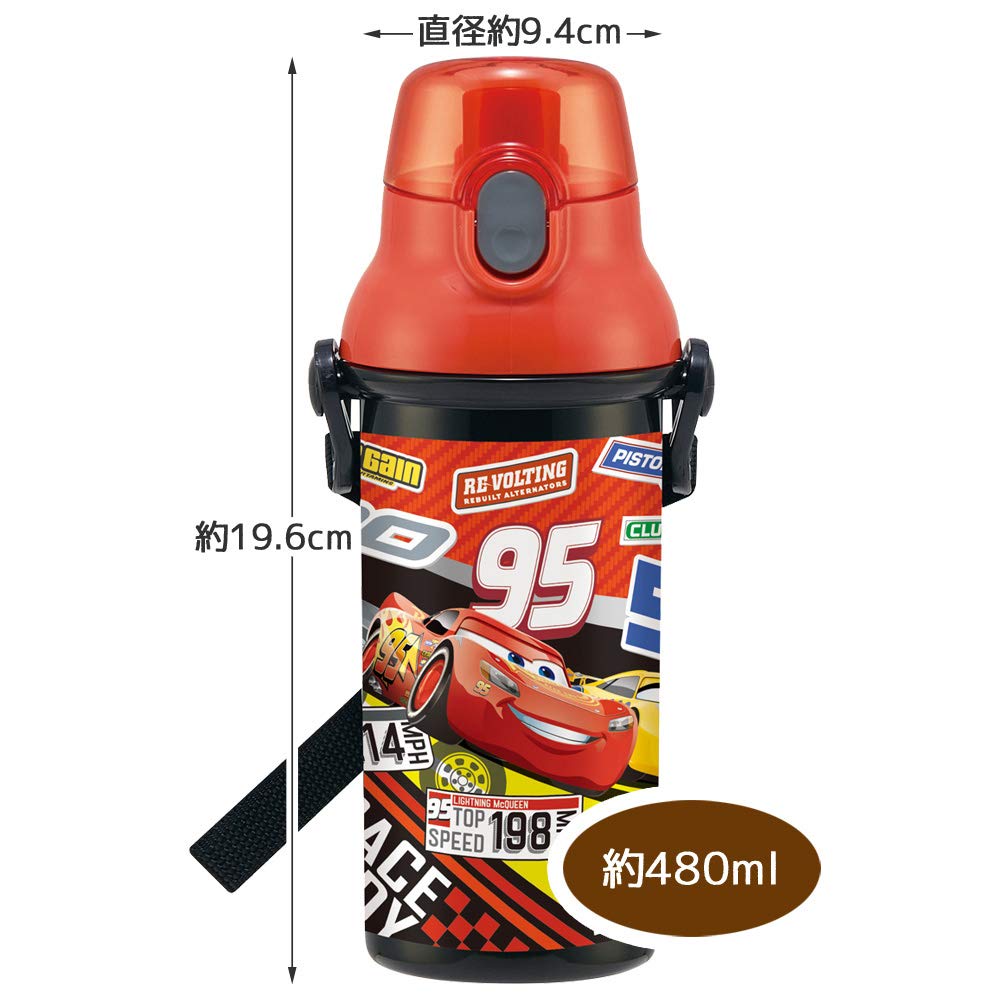Skater Disney Cars 21 Water Bottle Kids 480ml Ag+ Antibacterial Made in Japan- Japan Figure Store - #1 Bring To You The Best Japanese Goods