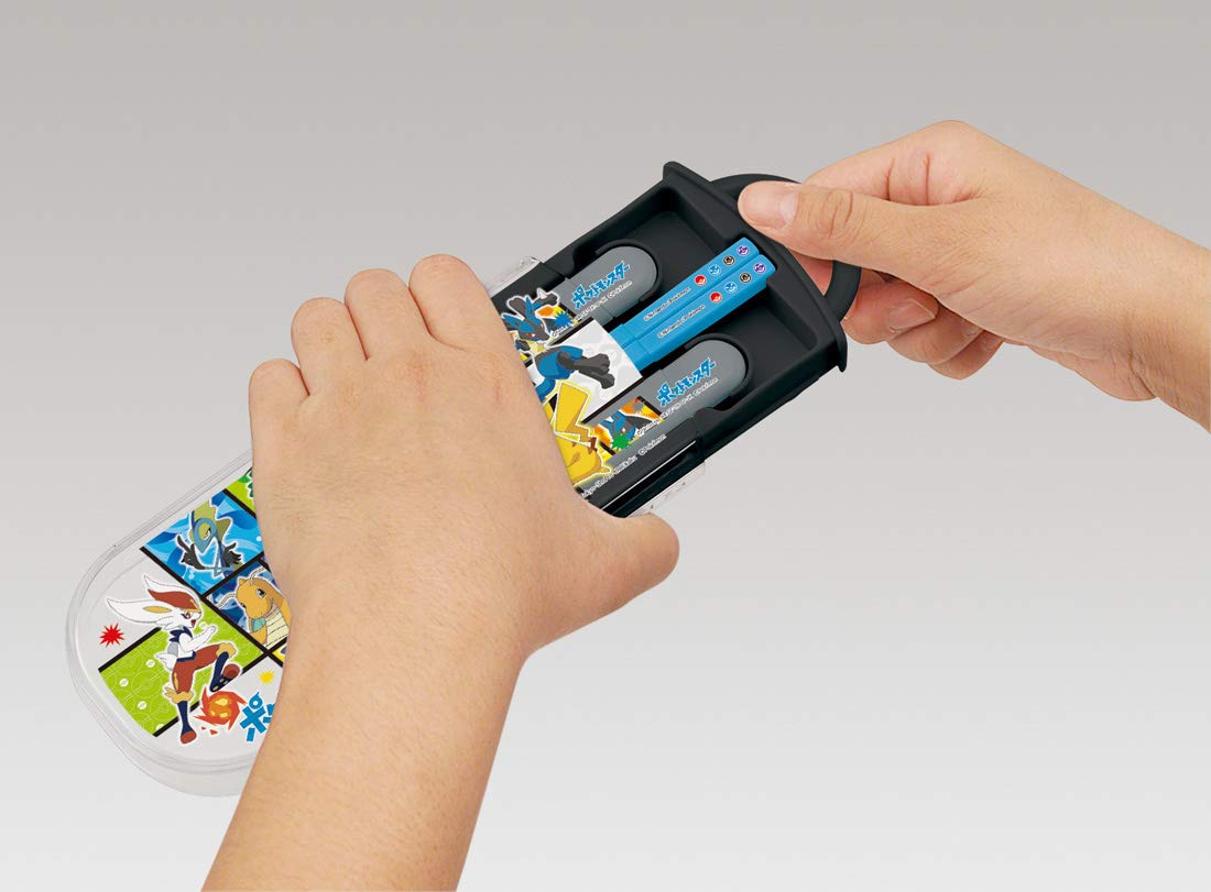 Skater Ag+ Antibacterial Kids Trio Set - Pokemon Pocket Monsters Chopsticks Spoon Fork - Made in Japan- Japan Figure Store - #1 Bring To You The Best Japanese Goods