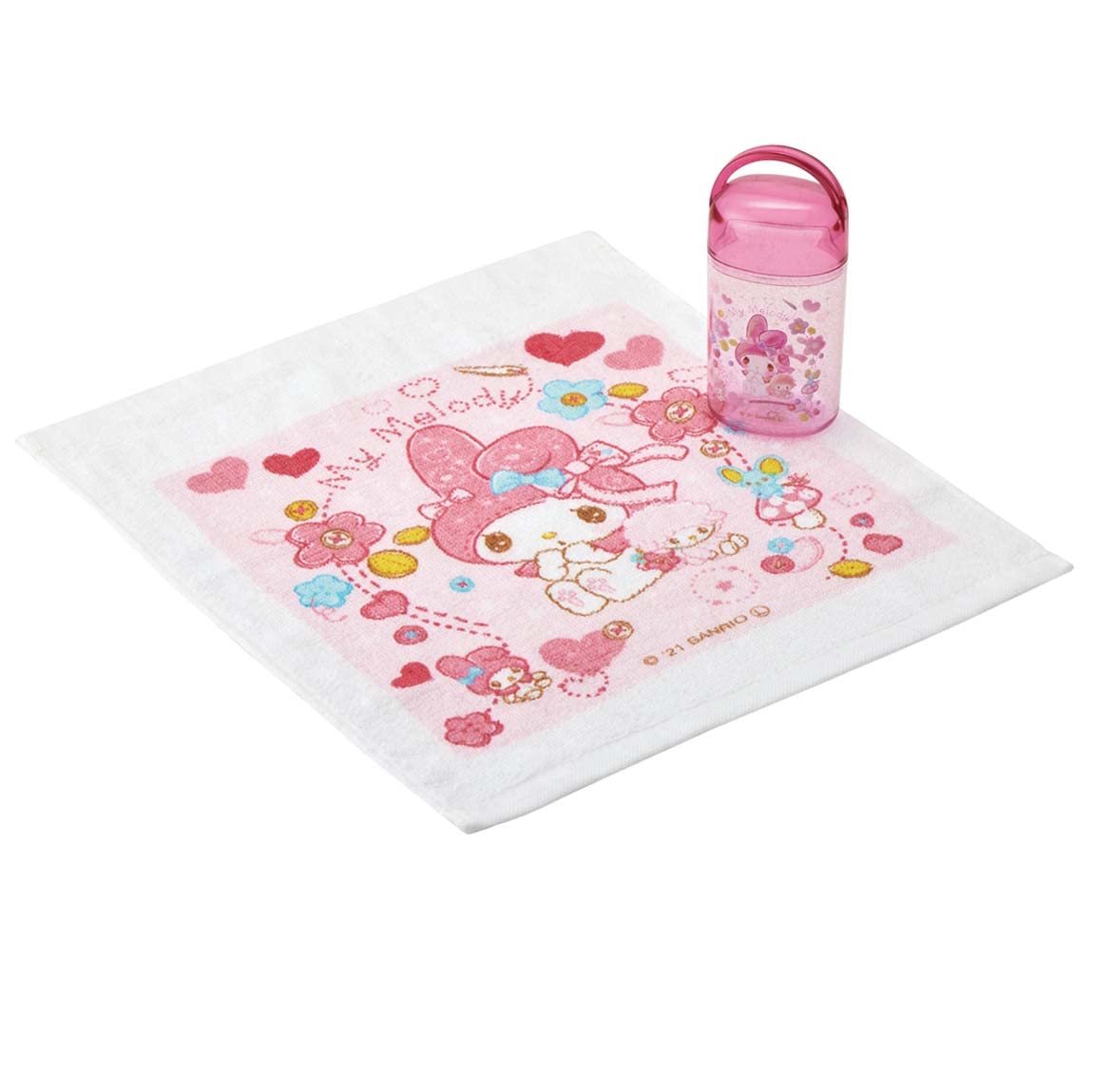 Skater My Melody Kirakira Doll Hand Towel Set with Case Antibacterial 32 x 30.5cm Japan-Made- Japan Figure Store - #1 Bring To You The Best Japanese Goods