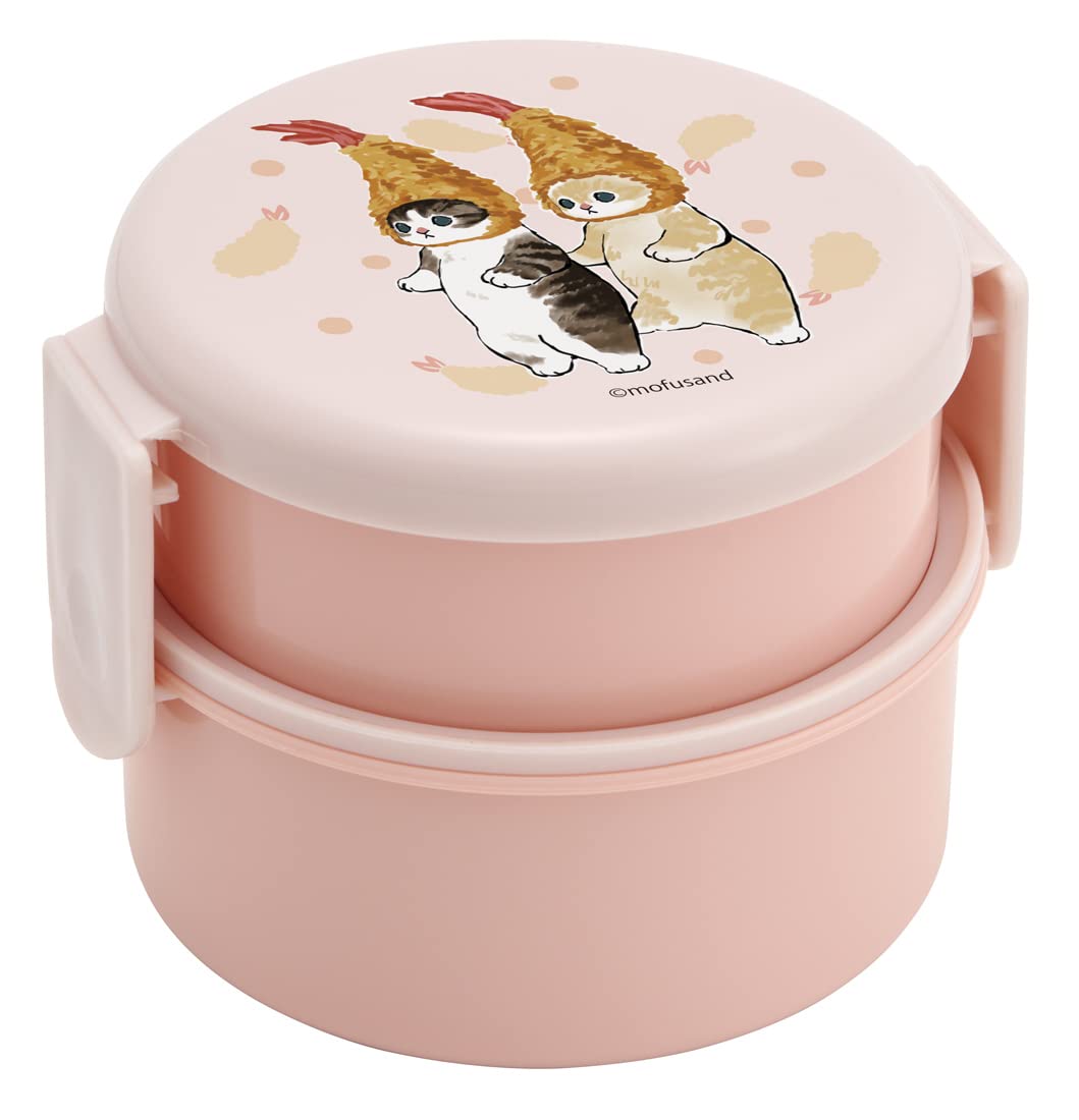 Skater Japanese Mofusand 2 Tier 500ml Antibacterial Lunch Box Round Design- Japan Figure Store - #1 Bring To You The Best Japanese Goods