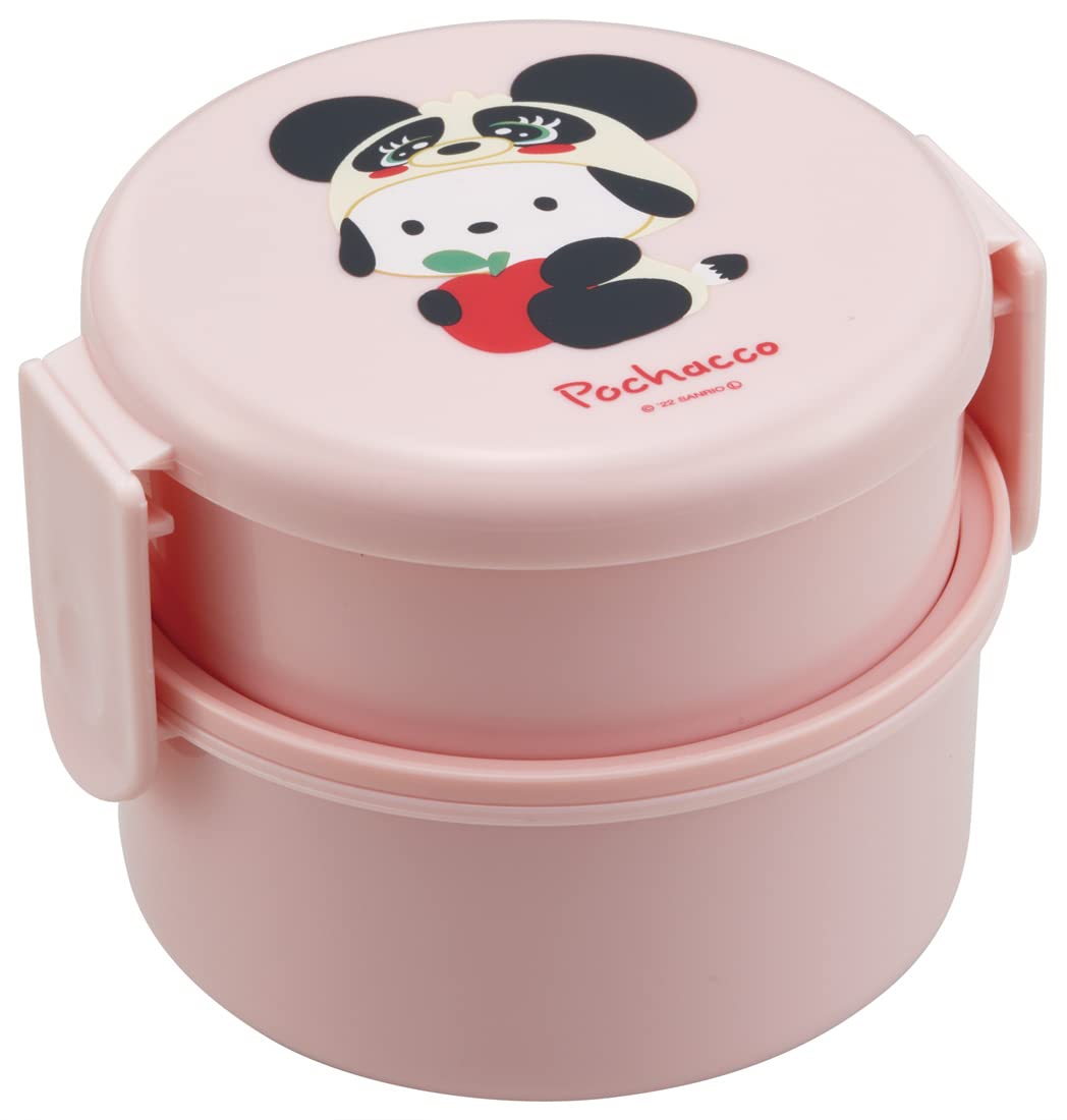 Skater 500ml 2-Tier Round Lunch Box Pochacco Headgear Design Made in Japan- Japan Figure Store - #1 Bring To You The Best Japanese Goods