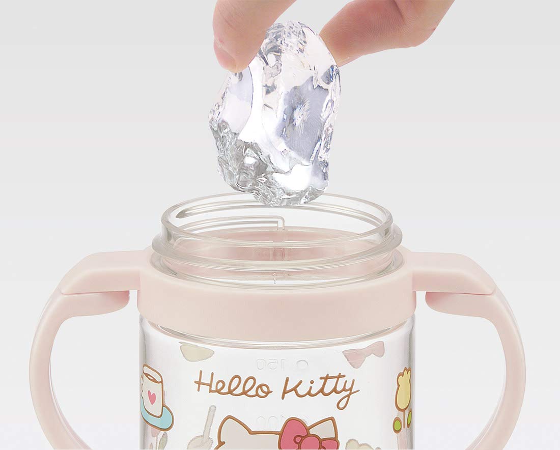 Skater 260Ml Baby Straw Mug with Foldable Two-Handle Sanrio Kitty 70s Suitable for Ages 1 and Up- Japan Figure Store - #1 Bring To You The Best Japanese Goods