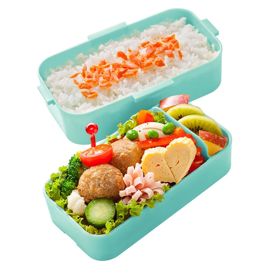 Skater 600Ml 2-Tier Hangyodon Bento Box Antibacterial Dome Lid Japan-Made for Women- Japan Figure Store - #1 Bring To You The Best Japanese Goods