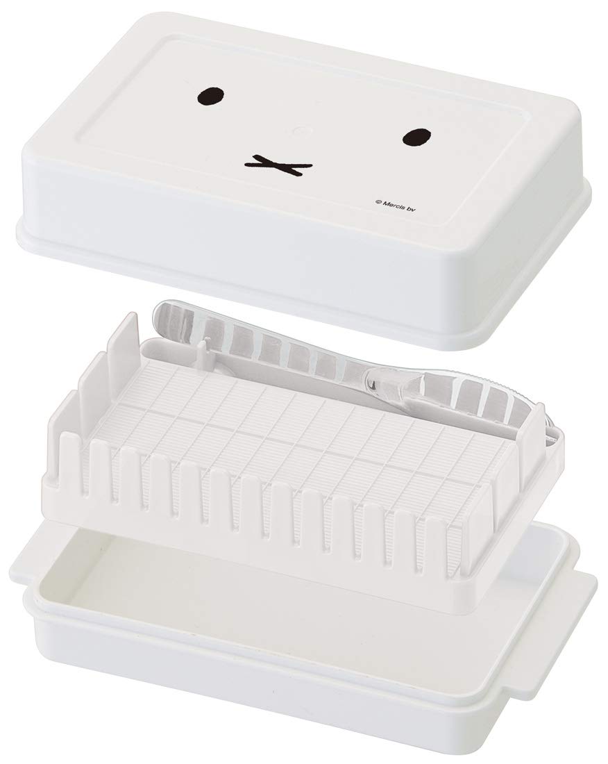 Skater Miffy BTG1 Butter Case Container with Cutting Guide 16x9.5x5.1cm- Japan Figure Store - #1 Bring To You The Best Japanese Goods