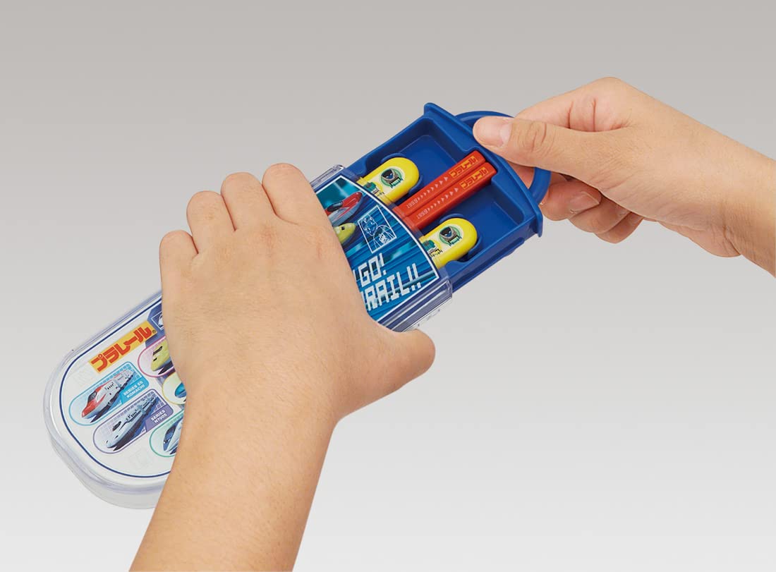 Skater Trio Set Lunch Box with Antibacterial Slide Chopsticks Spoon & Fork for Boys Made in Japan- Japan Figure Store - #1 Bring To You The Best Japanese Goods