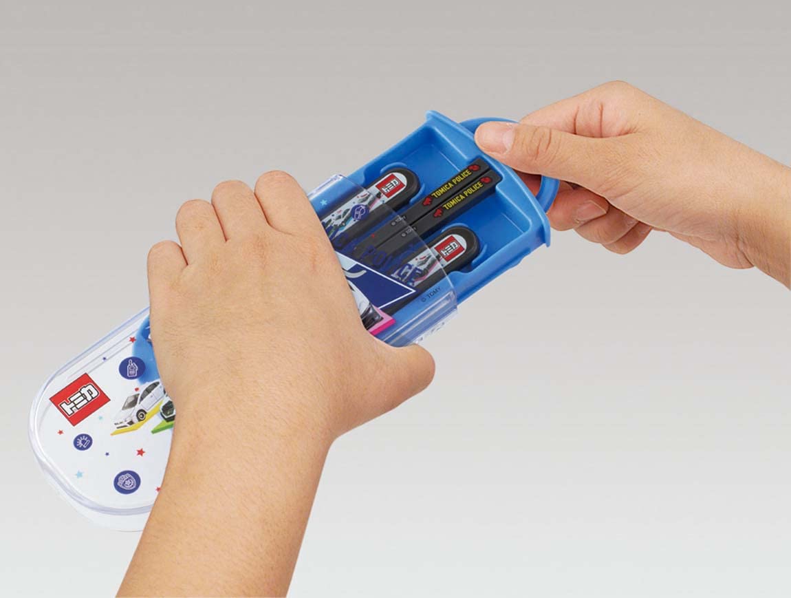 Skater Kids Antibacterial Lunch Set Tomica 22 Fork Spoon Chopsticks Japan Made