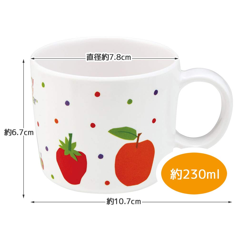 Skater Very Hungry Caterpillar Fruit Melamine Children's Mug 230ml - M310-A- Japan Figure Store - #1 Bring To You The Best Japanese Goods
