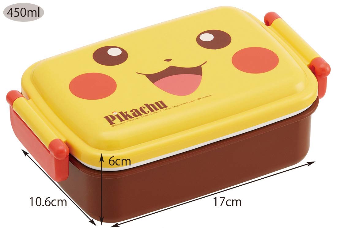 Skater Pikachu Pokemon Kids Lunch Box 450ml Capacity - Children's Meal Container- Japan Figure Store - #1 Bring To You The Best Japanese Goods