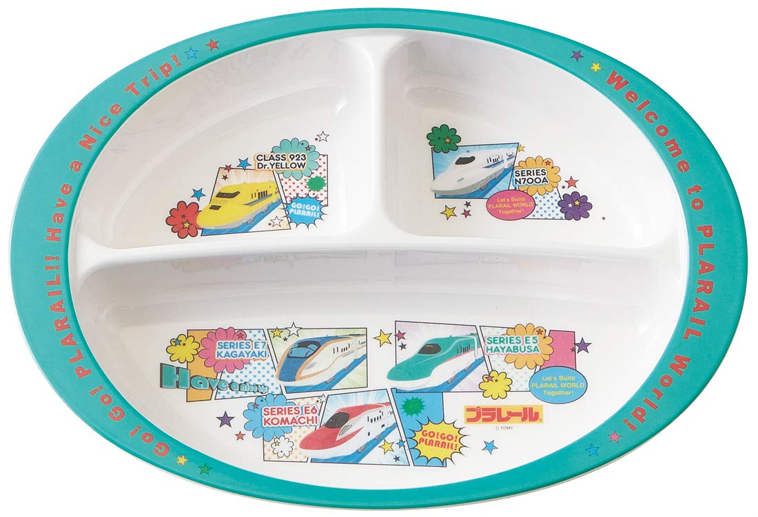 Skater Kids 750ml Melamine Lunch Plate Plarail Design - M370 Model- Japan Figure Store - #1 Bring To You The Best Japanese Goods