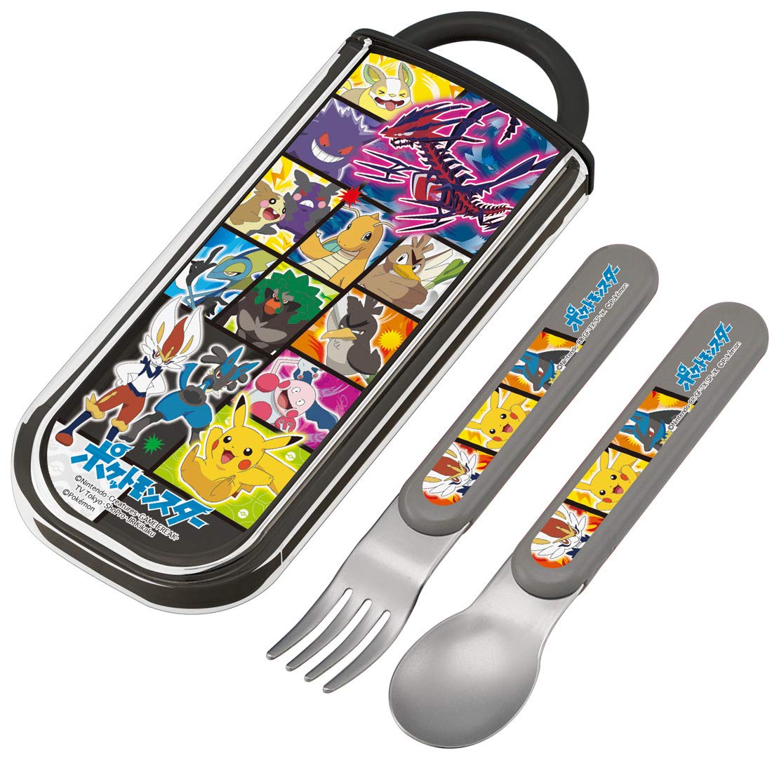Skater Pokemon 21 Pocket Monster Kids Spoon and Fork Set 13cm Made in Japan CC2- Japan Figure Store - #1 Bring To You The Best Japanese Goods