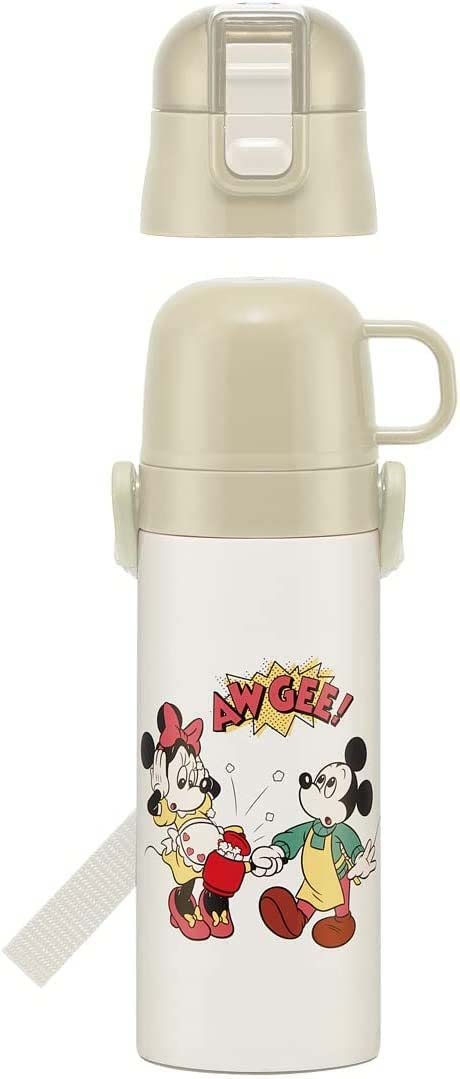 Skater Mickey & Friends Kids Stainless Steel Water Bottle Dual Drink Insulated 470ml/430ml- Japan Figure Store - #1 Bring To You The Best Japanese Goods