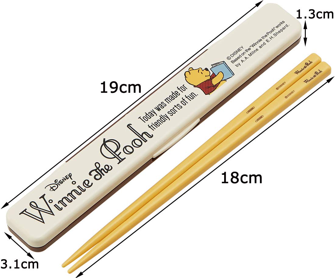 Skater Winnie The Pooh Chopsticks And Case Set 18cm Premium Japanese-Made- Japan Figure Store - #1 Bring To You The Best Japanese Goods