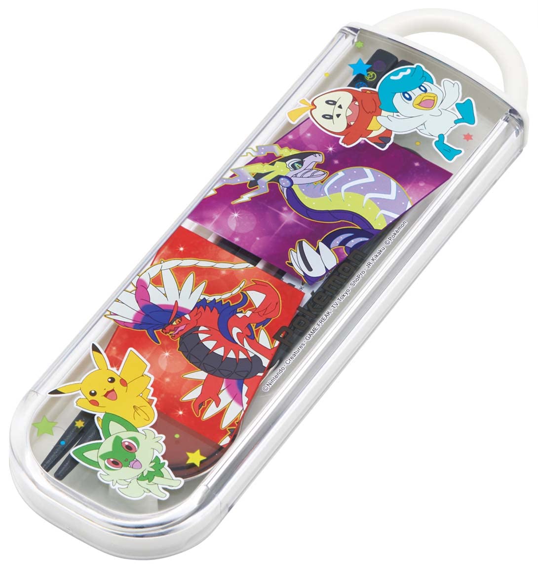 Skater Antibacterial Pokemon Chopsticks and Spoon Set Made in Japan 23N