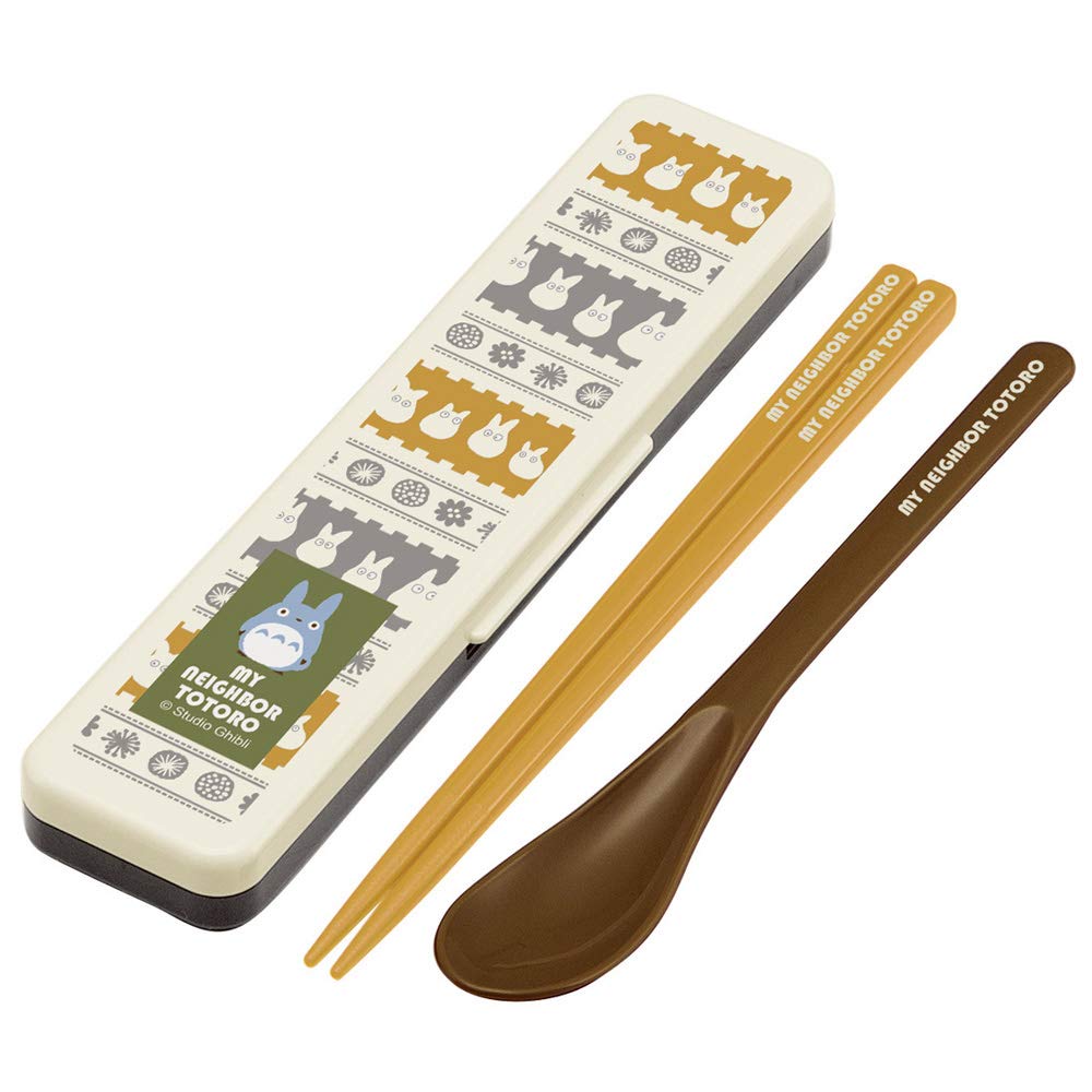 Skater My Neighbor Totoro Little Totoro Combo - Chopsticks & Spoon Set CCS3SA Ghibli- Japan Figure Store - #1 Bring To You The Best Japanese Goods